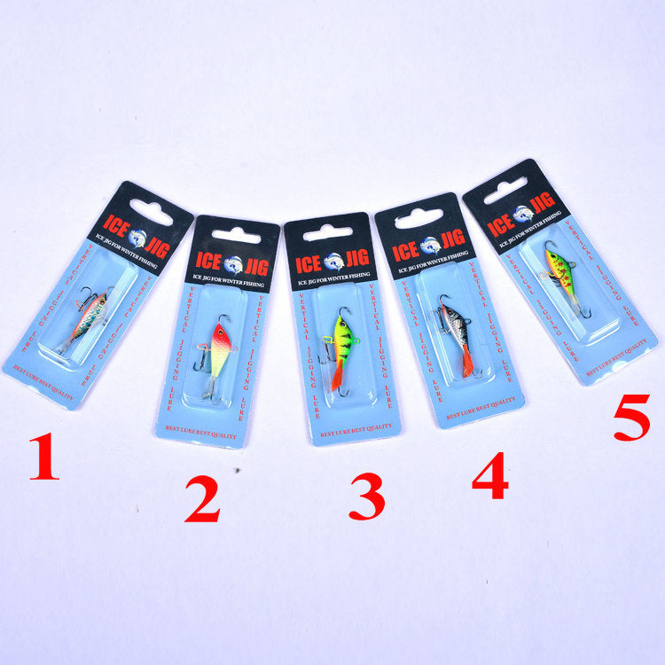 Flat balanced ice hook mini fishing lure