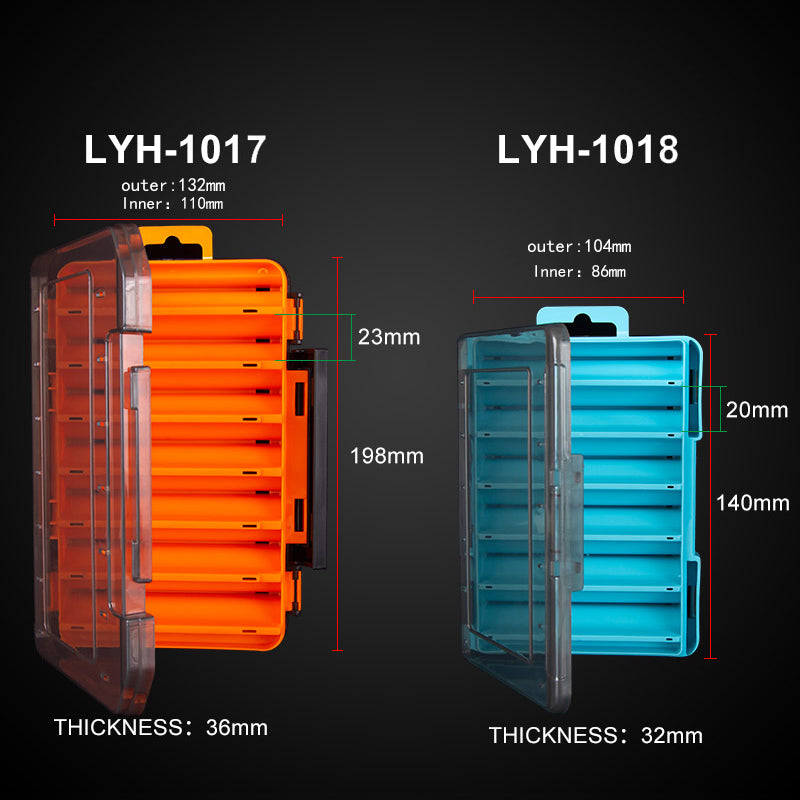 Dual-Sided Fishing Tackle Box