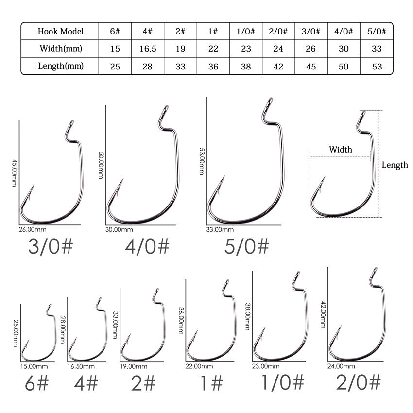 High Carbon Steel Fish Hook (50 Pack)
