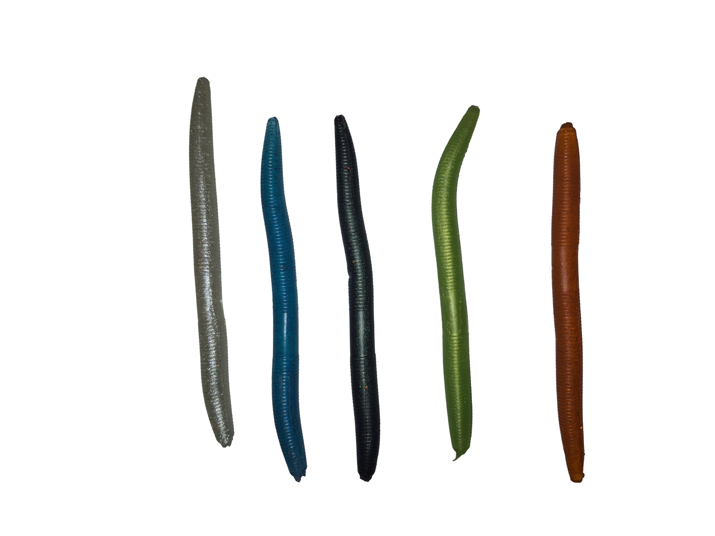 5" Soft Plastic Wiggle Worms (Pack of 10)