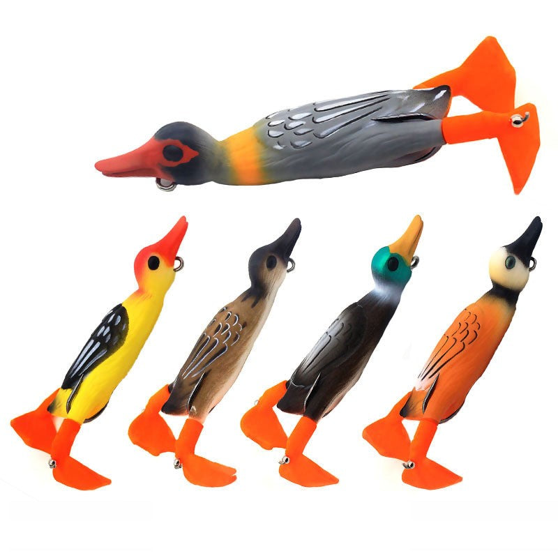 Floating Duck With Rotating Feet Fishing Lure