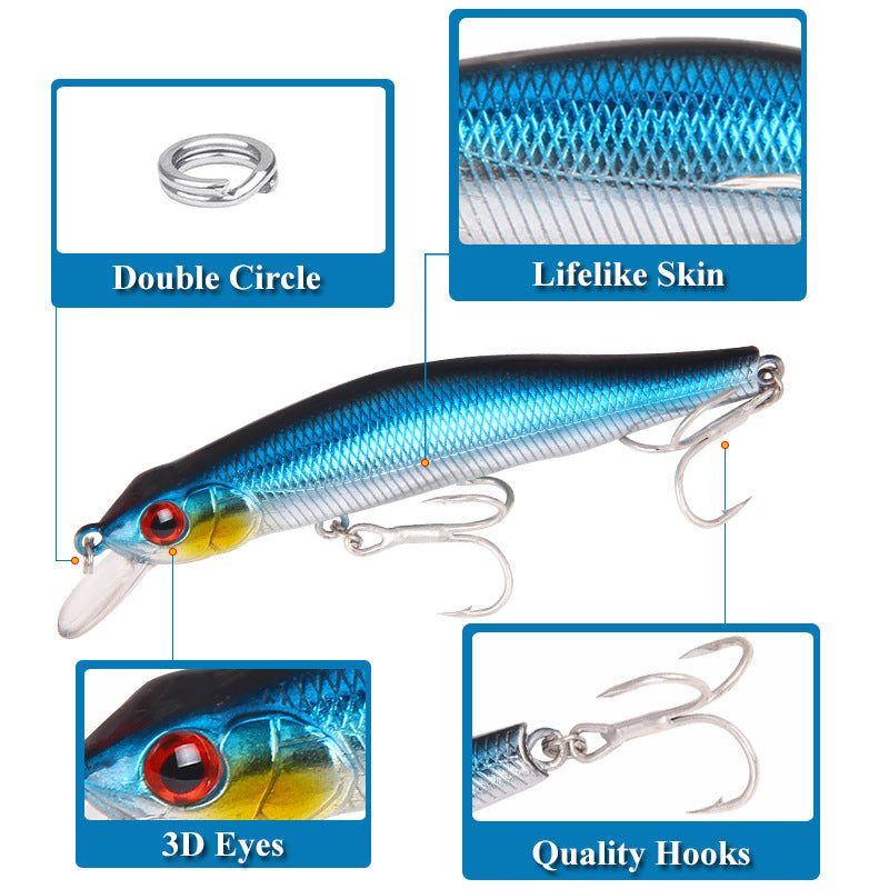 Shallow Diving Double Hook Minnow