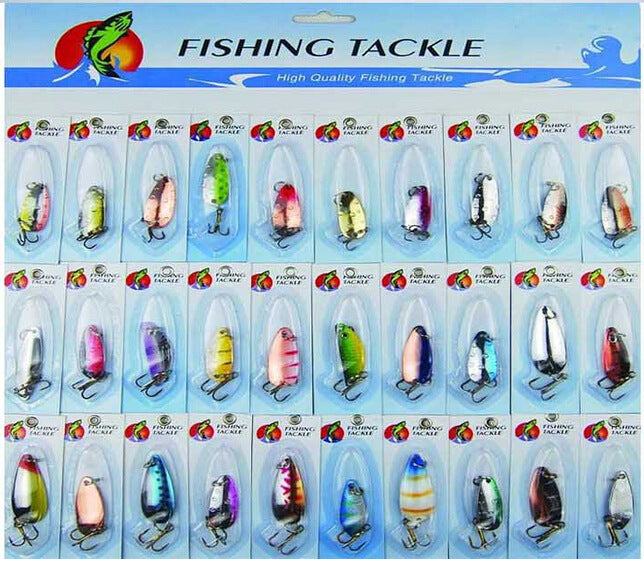 Multi-Colored Spinning Lures (30pcs)