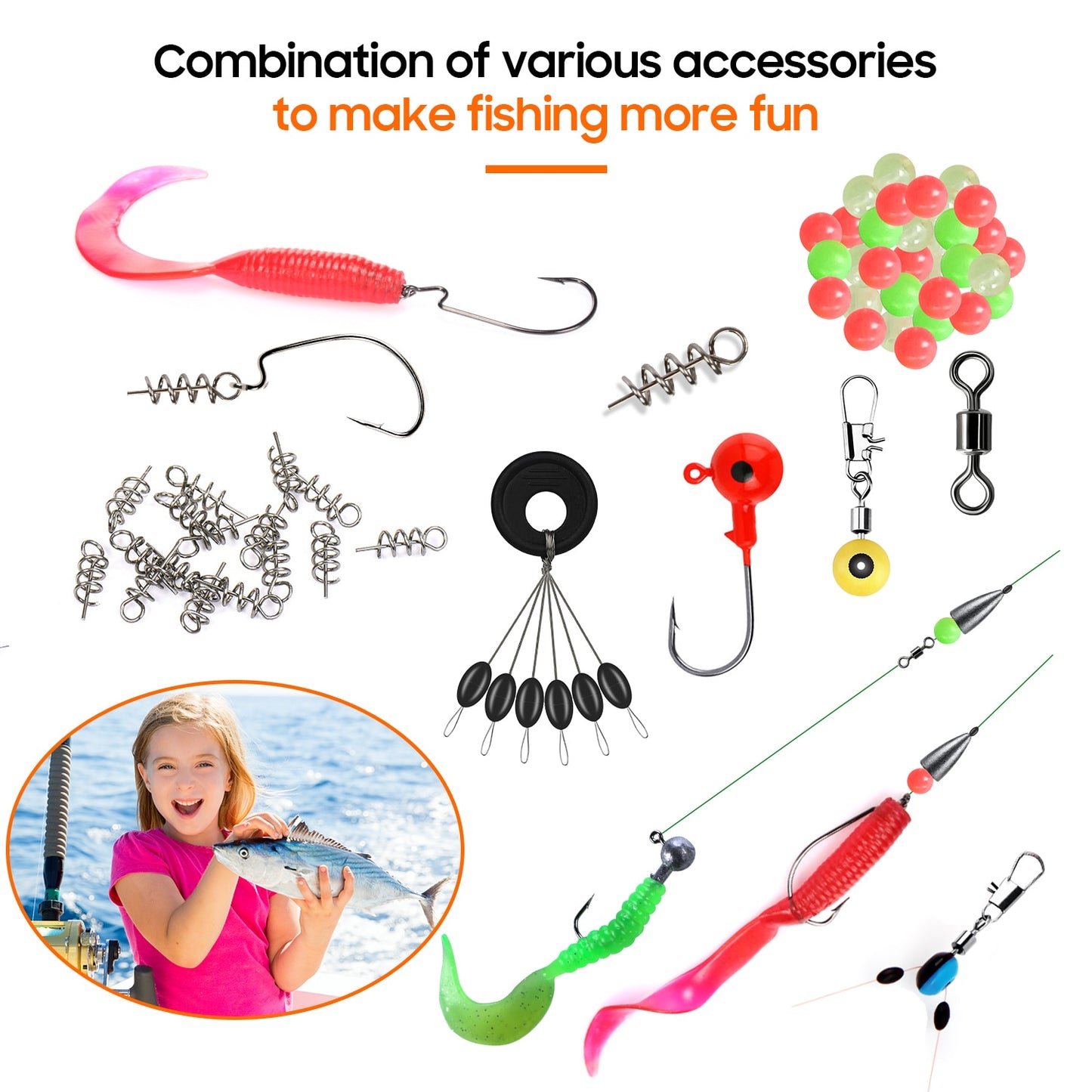 246 Piece DIY Fishing Kit