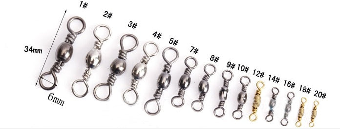 Stainless Steel Swivels - 100 Pack