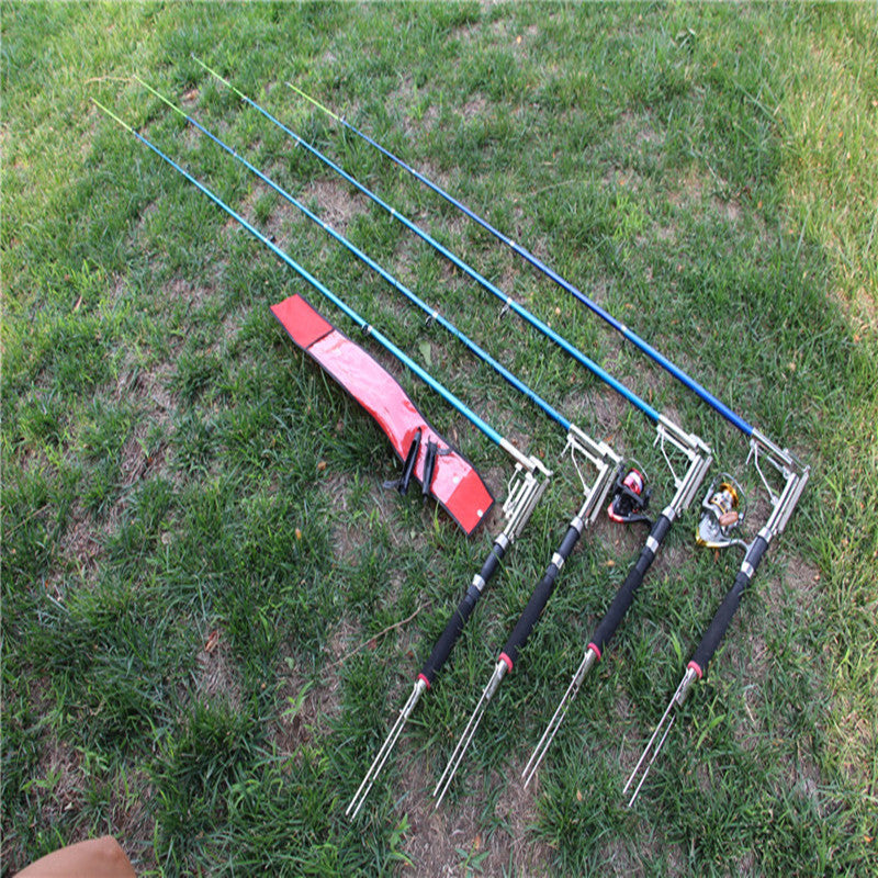 Stainless Steel Automatic Fishing Pole Hook Set (Reels not included)