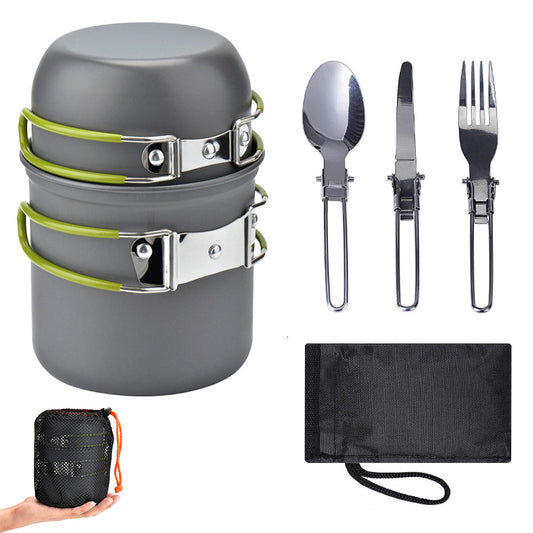 Portable Camping Cooker With Cutlery